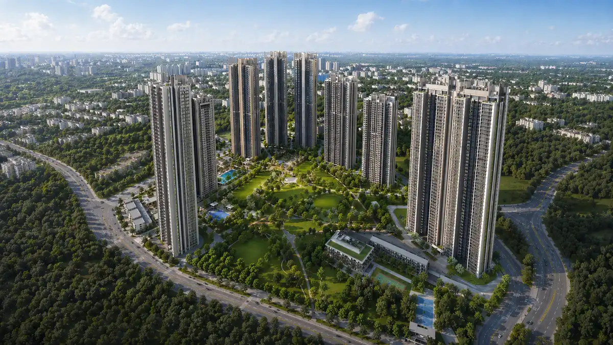 Sobha One World tower elevation render